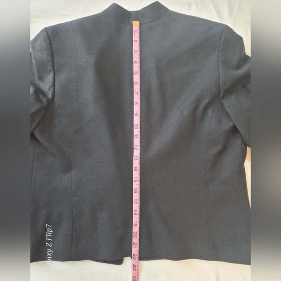 ​Talbots 14P Black Wool Blend Open Front Blazer - Professional Petite Jacket - Picture 8 of 9